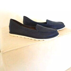Wms Natural SOUL Naturalizer All Thru Comfort Loafers Flats Shoes 10 M Navy Blue
